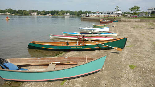Rowboats on the beach